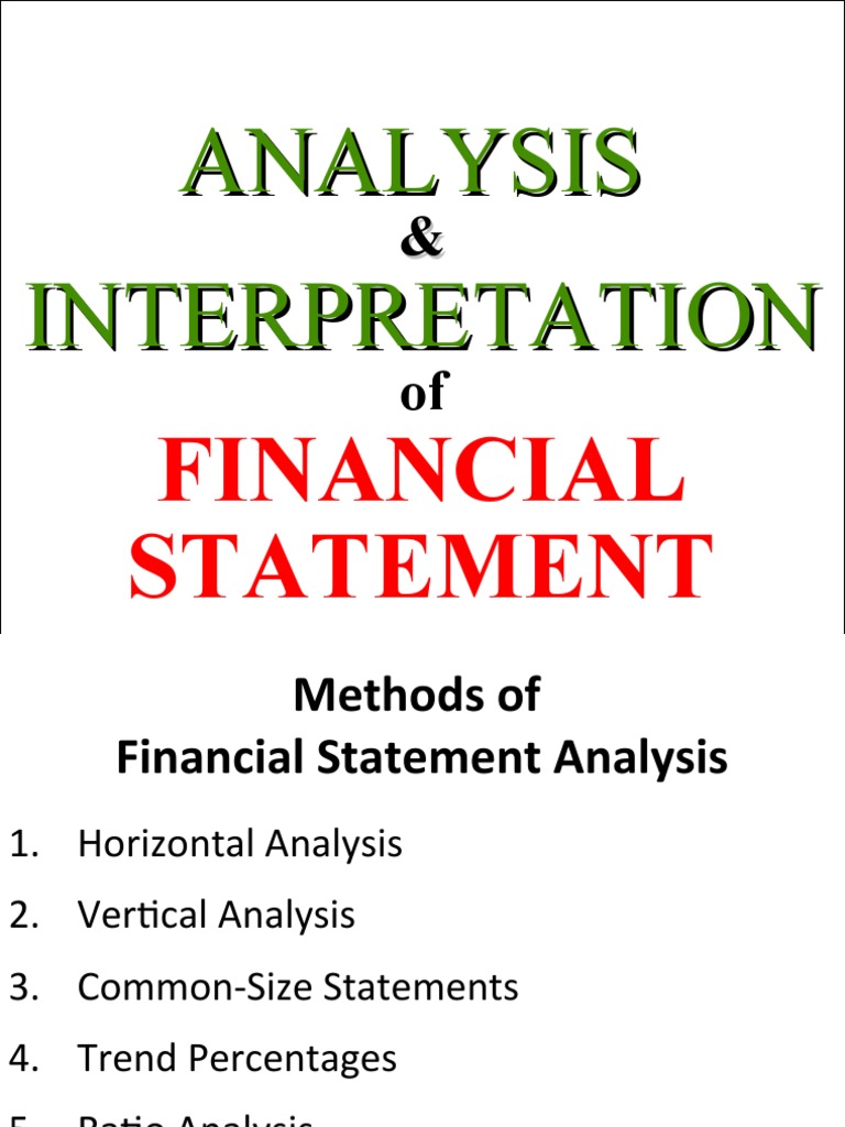 Financial Statement Analysis Methods | PDF | Equity (Finance) | Revenue