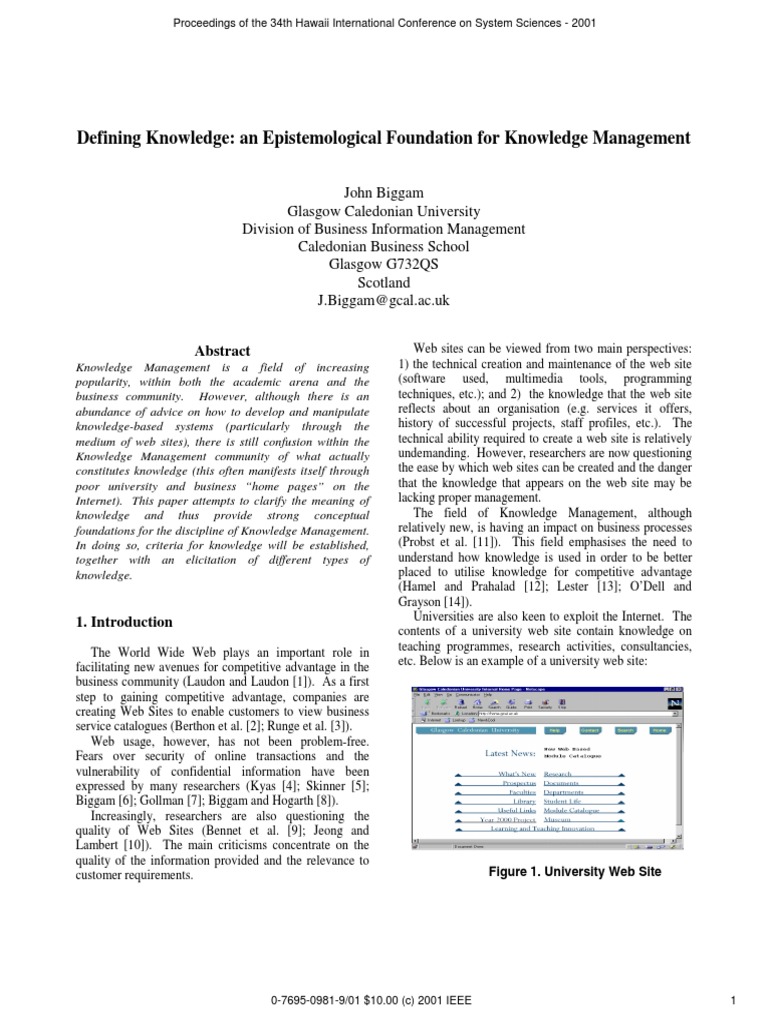 Defining Knowledge in Epistemology | PDF