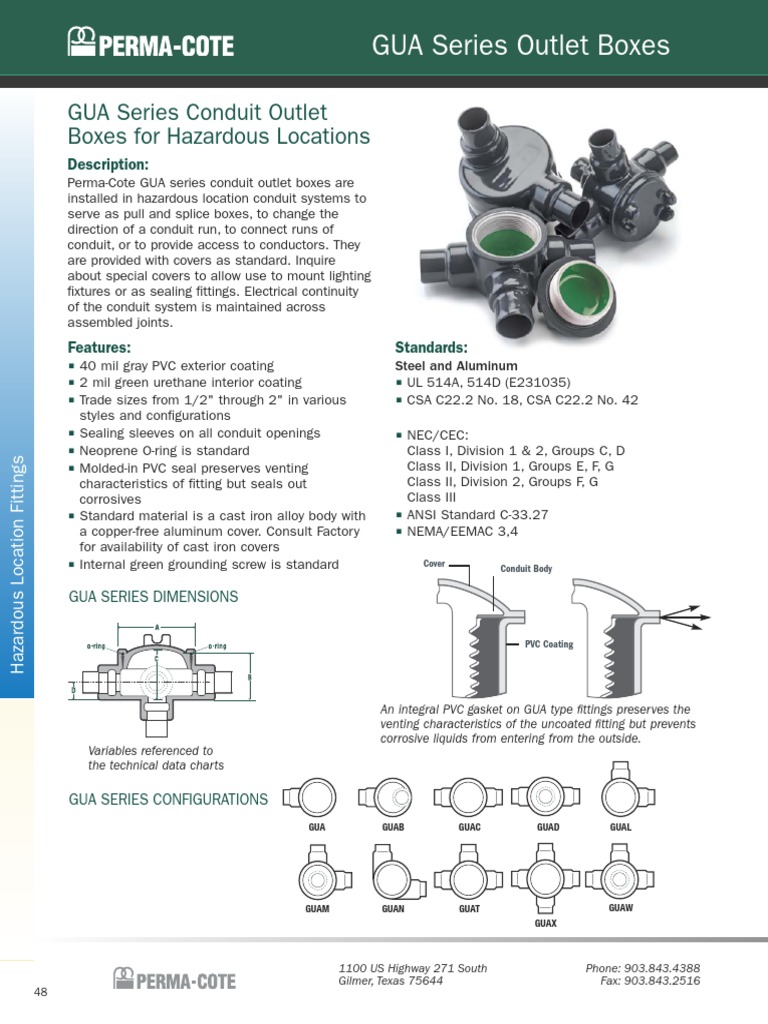 GUA Series Hazardous Outlet Boxes | PDF | Building Materials | Building ...