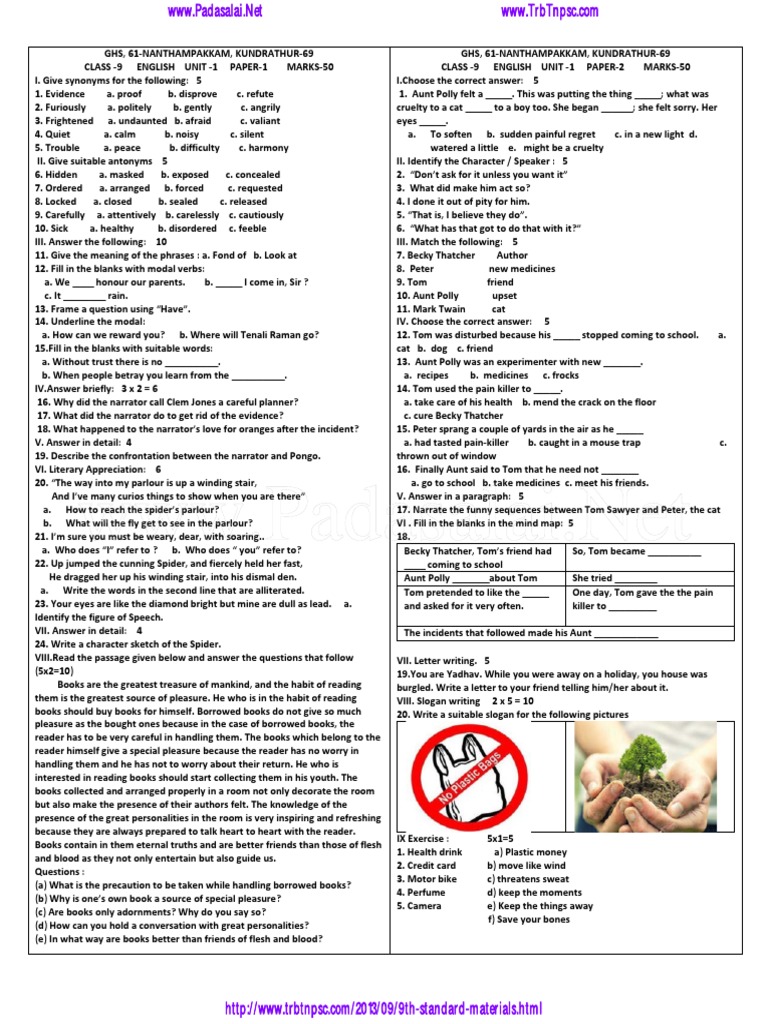 class 9 english unit 1 lesson 2 question answer