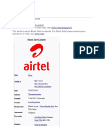 Project Report - IIMT - 2010 - AIRTEl