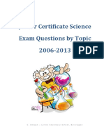 Junior Certificate Science Exam Questions by Topic 2006-2013