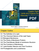 Chapter 8-Lipids and Proteins Are Associated in Biological Membranes