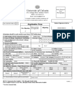 University of Calcutta: Registration Form