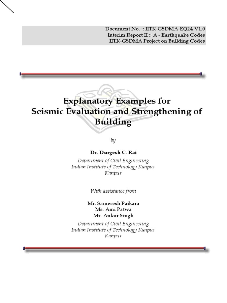 Solved Examples On Seismic Evaluation-V1.0 | PDF | Earthquake ...