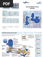 Canned Motor Pump API 685: Technical Data