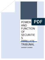 Power AND Function OF Securitie S Appelate Tribunal: Sandeep Chawda