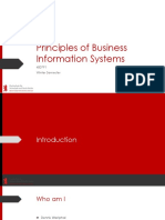 Principles of Business Information Systems: 400791 Winter Semester