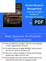 Human Resource Management:: Getting The Right People For Managerial Success
