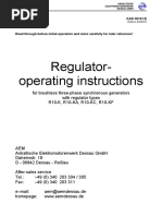 Regulator-Operating Instructions: KAD 30161/E