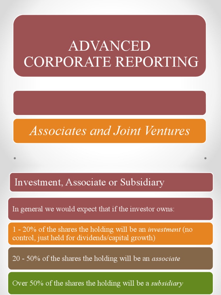 Lecture 8 - Associates and Joint Ventures Post Lecture-1 | PDF ...