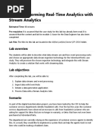 Lab 6 - Performing Real-Time Analytics With Stream Analytics