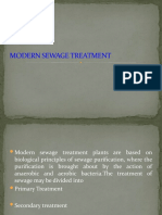 Modern Sewage Treatment