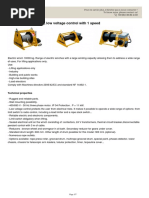 TE 10000 KG - 6 M/min, Low Voltage Control With 1 Speed: Technical Properties