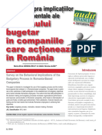 Articol+procesul Bugetar Asupra Companiilor Din Romania