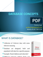 Database Concepts: Pankaj Joge Mobile # 9617661234