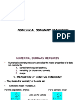 Numerical Summary Statistics