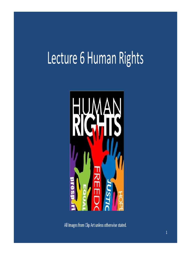 Lecture 6 Human Rights: All Images From Clip Art Unless Otherwise ...