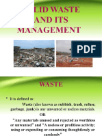Solid Waste and Its Management