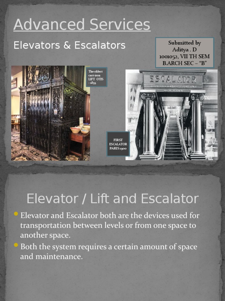 History and Design of Elevators & Escalators | PDF | Escalator | Elevator