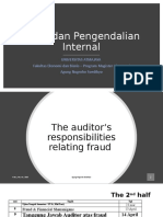 Pertemuan 9 Tanggung Jawab Auditor Atas Fraud