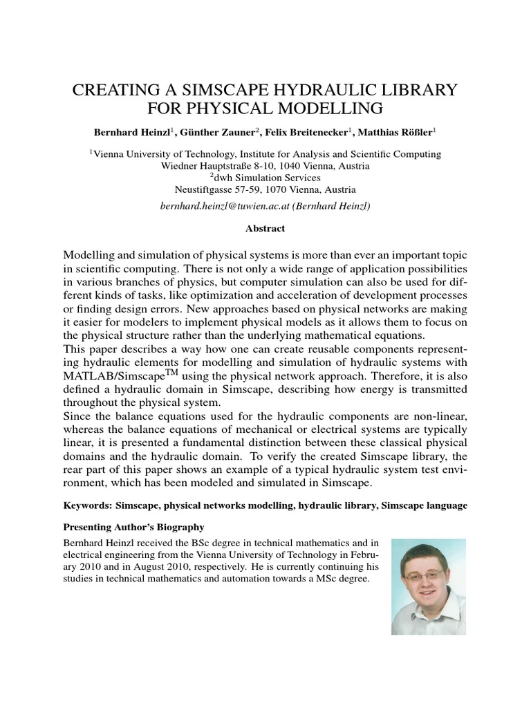 Creating A Simscape Hydraulic Library | PDF | Fluid Dynamics | Pressure