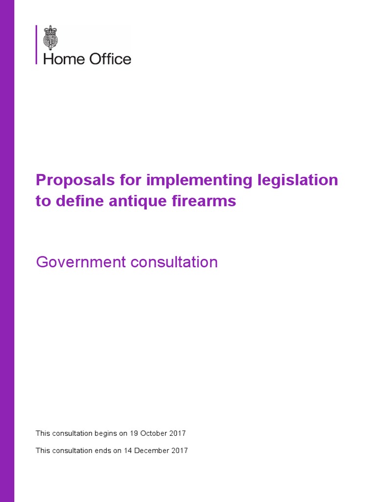 Proposals for implementing legislation to define antique firearms pdf 