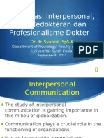Komunikasi Interpersonal, Etika Kedokteran Dan Profesionalisme Dokter