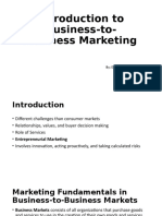 Introduction To Business To Business Marketing - 1