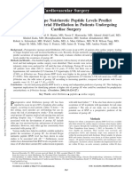 Plasma B-Type Natriuretic Peptide Levels Predict Postoperative Atrial Fibrillation in Patients Undergoing Cardiac Surgery