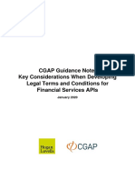 Cgap Guidance Note Key Considerations When Developing Legal Terms and Conditions For Financial Services Apis January 2020