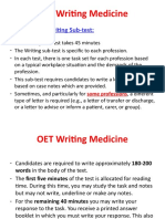 OET Writing Medicine: - What Is The Writing Sub-Test