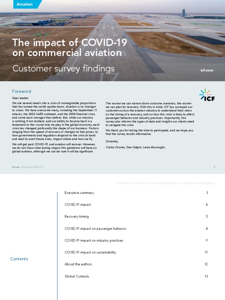 COVID19 Impact Aviation Industry PDF Sustainability