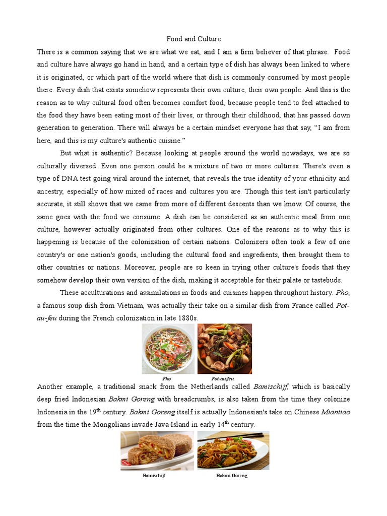 The Connection Between Food and Culture | PDF | Foods | Indonesia