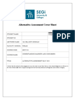 Alternative Assessment Cover Sheet