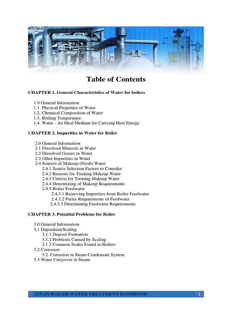 Titan Boiler Water Treatment Handbook 1 PDF Alkalinity Water