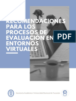 SAUNT Recomendaciones Evaluaciones Virtuales