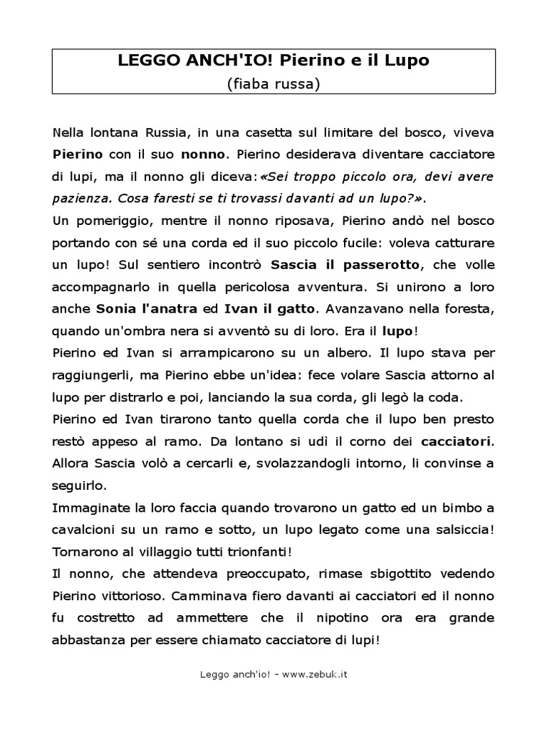 Pierino e Il Lupo | PDF