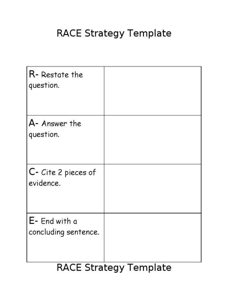 Race Strategy Templates | PDF