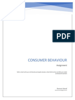 Consumer Behaviour: Assignment