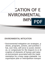 Mitigation of E Nvironmental Impacts
