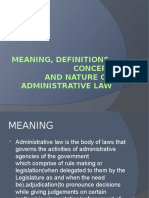 Meaning, Definitions, Concept and Nature of Administrative Law