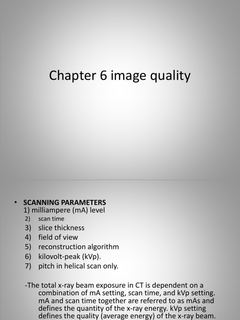 CT1 Part 9 Image Quality | PDF | Ct Scan | Optical Resolution
