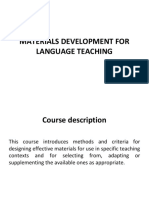 Materials Development For Language Teaching