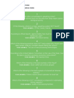 Quiz FOOD PROVISION & Commercial Fishing