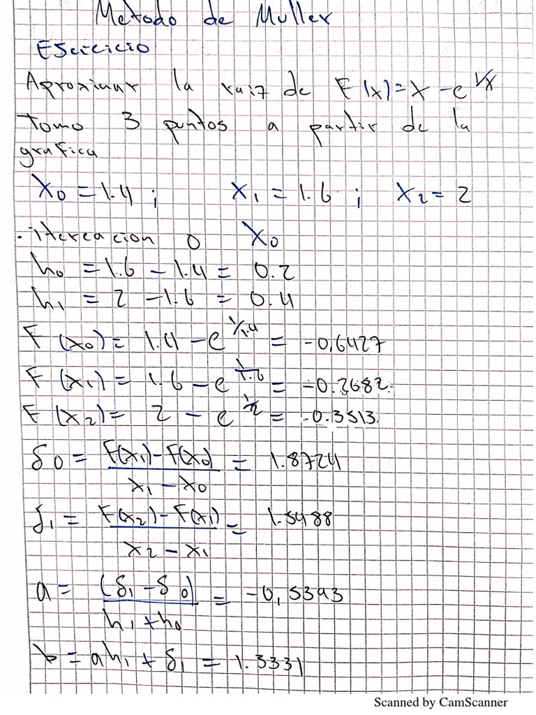 Laboratorio 7 Metodo de Muller | PDF