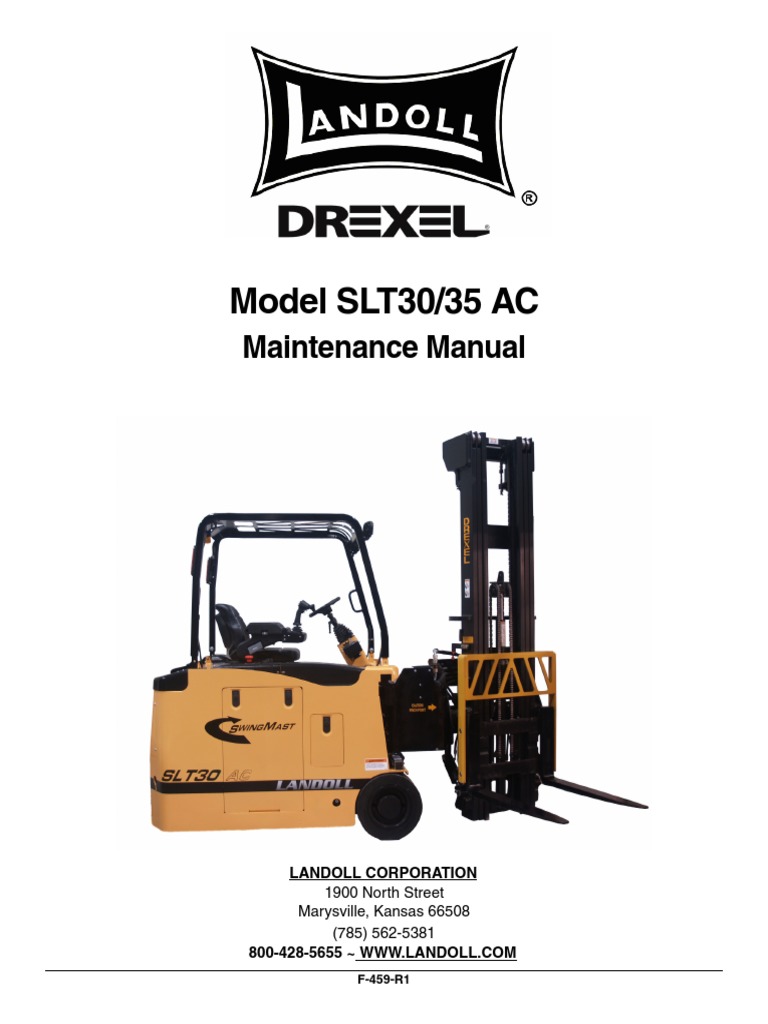 Drexel SLT30AC Maintentance F459R1 PDF Battery Charger Elevator