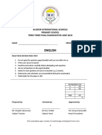 Term 3 Exam Paper Format JUNE 2019