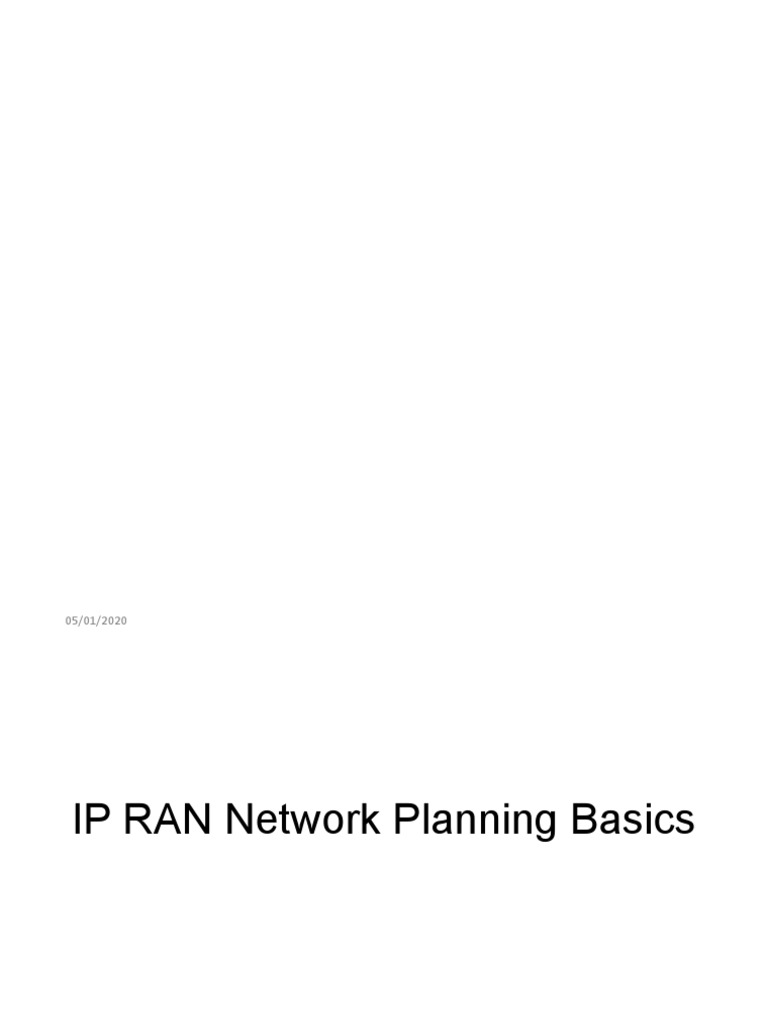 IP RAN Planning Basics | PDF | Multiprotocol Label Switching | Networking