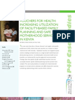 Vouchers For Health: Increasing Utilization of Facility-Based Family Planning and Safe Motherhood Services in Kenya